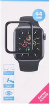 Apple Watch screenprotector 44 mm - Zwart / Transparant - Glas / Kunststof - Geschikt voor Apple Watch 44 mm - Watch - Beschermplaatje - Apple - Apple watch