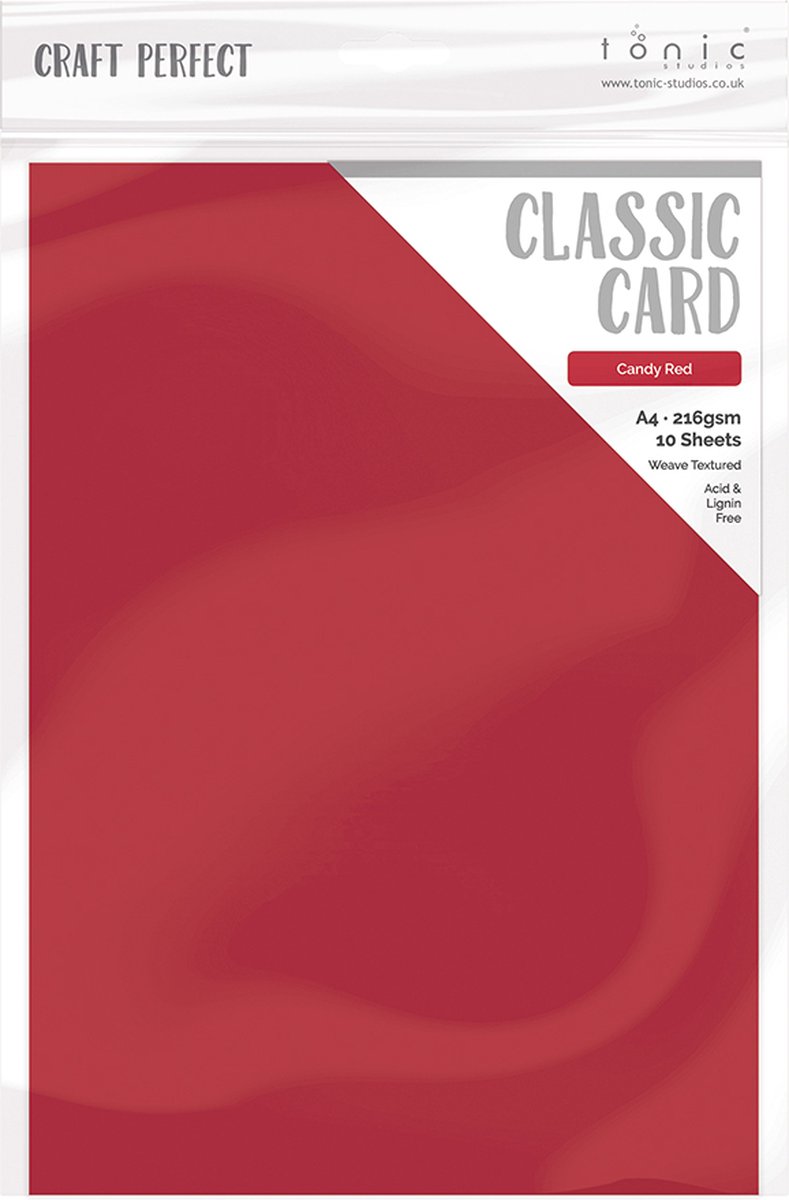 Craft Perfect Klassieke kaart - A4 - 10stuks - Candy Rood