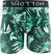 Caleçon - SQOTTON® - Jungle - Vert/ Wit - Taille XL