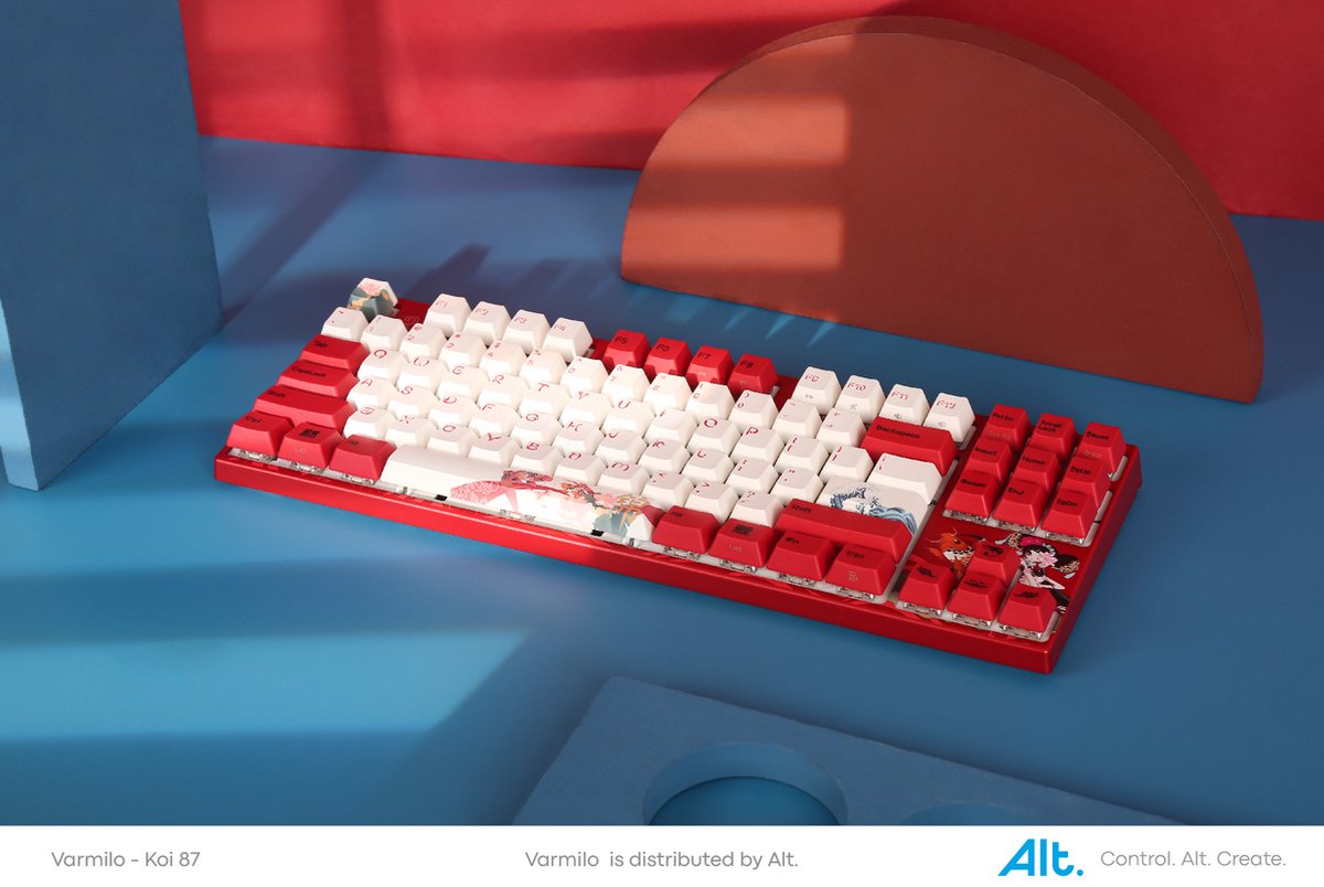 Varmilo VEA87 Koi (TKL) - Mechanical Keyboard - MX Silent Red Switches