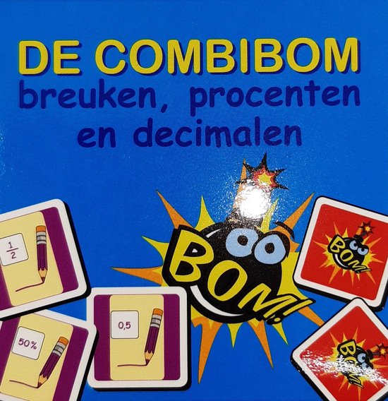 Afbeelding van het spel De Combibom [rekengame] [kaartspel] [short game] [rekenspel] [breuken] [decimalen] [procenten] [telspel]