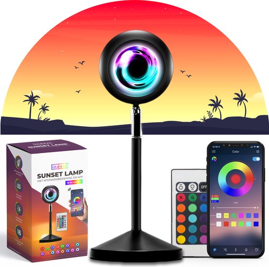 Sunset Lamp Met Afstandsbediening EN App 16 Kleuren Zonsondergang