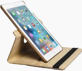 Bookcase voor iPad Mini 6 Flip Stand 360° Goud Luxe Smart Book Draaibare Case Gekleurde Tablethoes.
