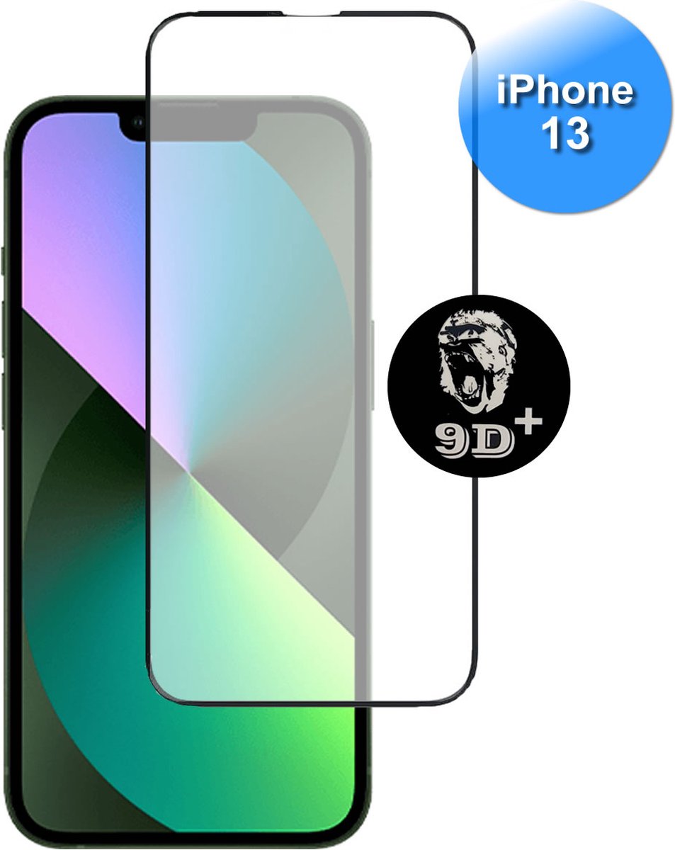 Screenprotector geschikt voor iPhone 13 - Premium 9D Screen Protector - Transparant 9H Gehard Glas Screenprotector