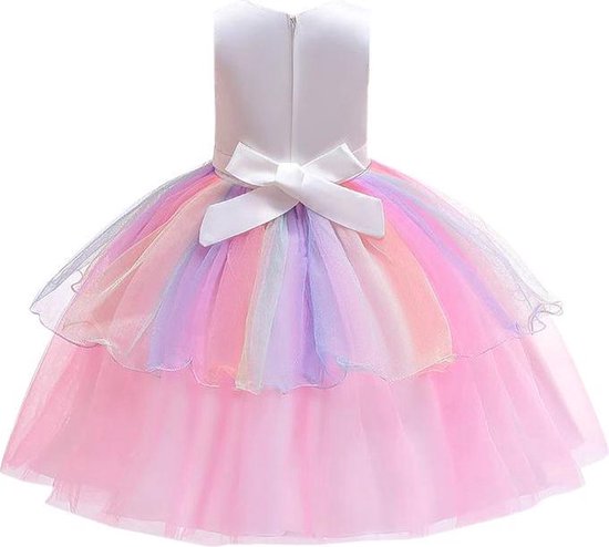 Robe Licorne Joya Beauty® | Robe Unicorn | Robe de princesse arc-en-ciel | Taille 110-116 (120) + Bandeau Unicorn GRATUIT