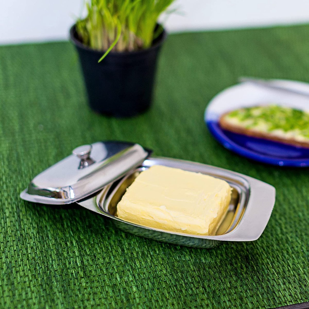 KitchenMonster® Beurrier avec Couteau à Beurre - 600 ml Beurrier