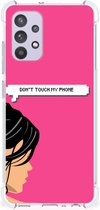 GSM Hoesje Geschikt voor Samsung Galaxy A32 4G | A32 5G Enterprise Editie Cover Case met transparante rand Woman Don't Touch My Phone