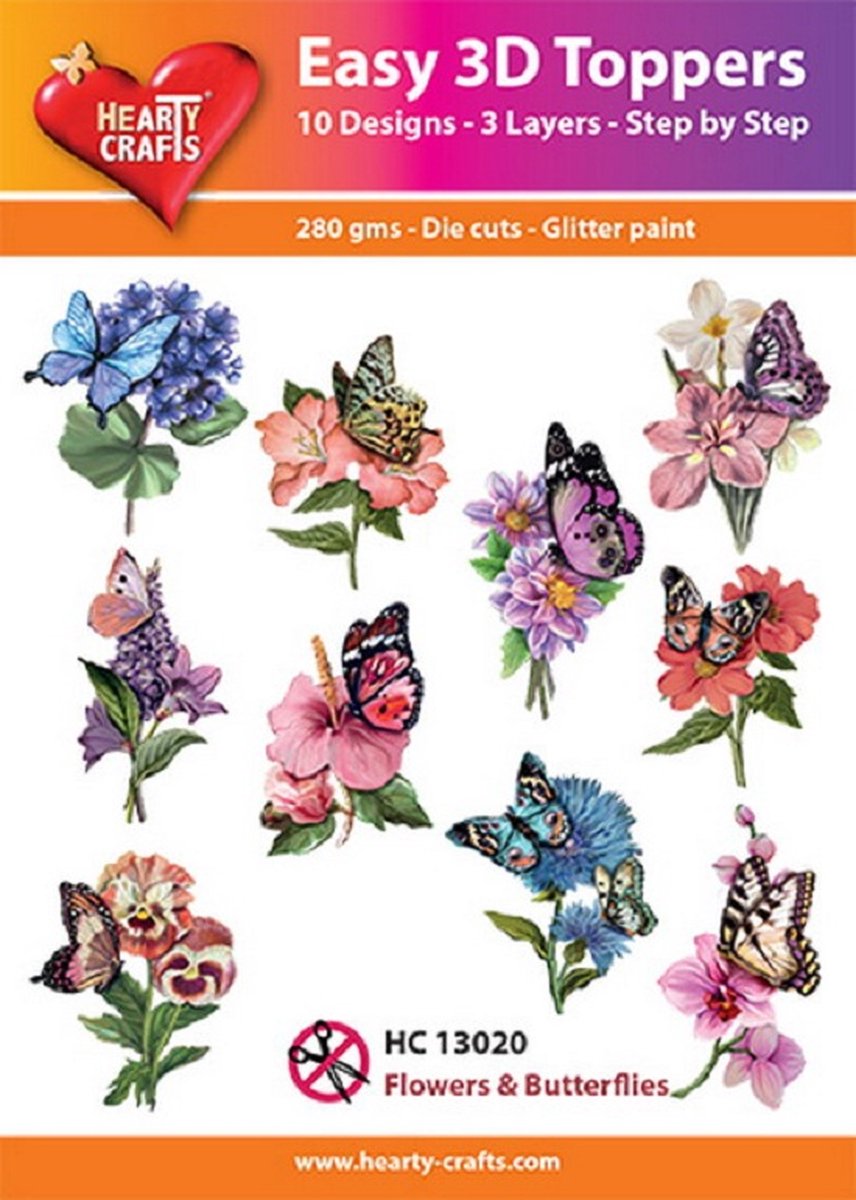 Easy 3D Topper - Flowers & Butterflies