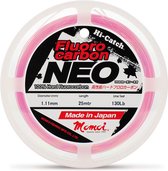 Momoi Neo Pink Fluorocarbon leader - 25m - 200lb - 2.00mm - Roze