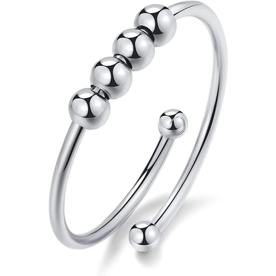 Overweldigend val Bedenken Anxiety ring zilver kleurig - Stress ring - Spinning ring dames - Spinner  fidget angst... | bol.com