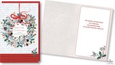 Lannoo Cards • Luxe dubbele Kerstkaarten • 6 stuks • Goud-foliedruk • Preegdruk/reliëf • Kerst & Nieuwjaar  • (6 x €2.95)