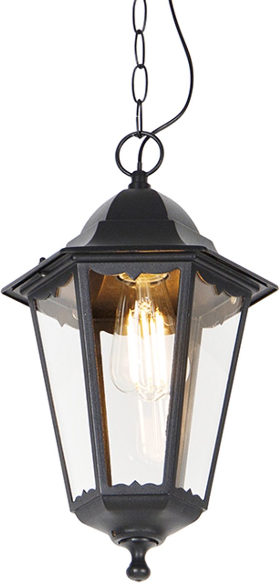 Qazqa Klassieke Buiten Hanglamp Zwart Ip44 - Havana