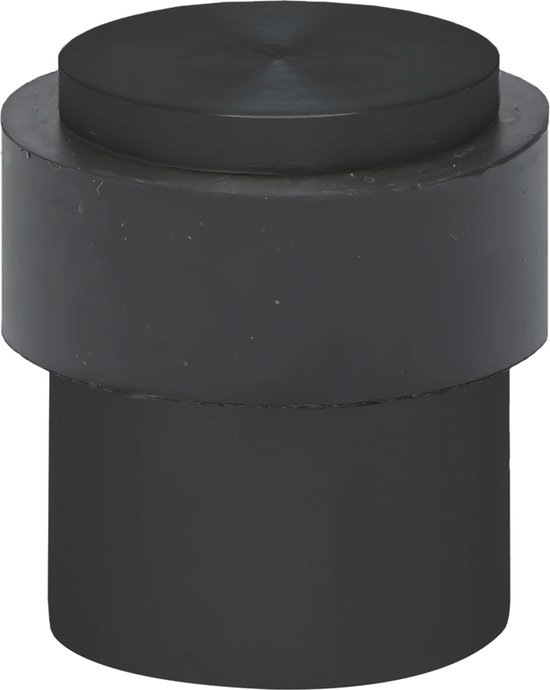 AXA Deurstopper (model FS35) Mat zwart RVS met rubber: Vloermontage.