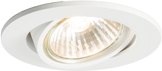 Set van 6 stuks smart WiFi LED inbouwspots Oslo dimbaar RGBWW kantelbaar zwart IP20