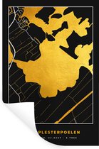 Muurstickers - Sticker Folie - Kaart - Plattegrond - Stadskaart - Nederland - Terkaplesterpoelen - 20x30 cm - Plakfolie - Muurstickers Kinderkamer - Zelfklevend Behang - Zelfklevend behangpapier - Stickerfolie
