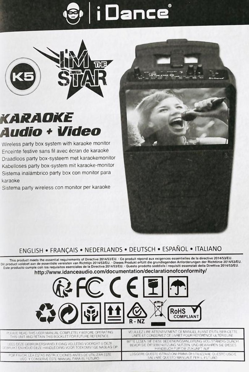 Enceinte Karaoké avec Écran LED 8 Pouces Trolley (KA120) - Kit-M