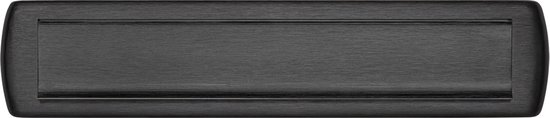 AXA Brievenbus briefplaat (model Curve Plus) Zwart geslepen: Geluidsdempend en tocht- en waterdicht (340 x 74 mm)