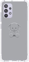 Telefoonhoesje  Samsung Galaxy A32 4G | A32 5G Enterprise Editie TPU Case met transparante rand Baby Olifant