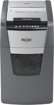 Rexel Optimum Auto+130M Fluisterstille Papierversnipperaar P-5 Micro voor Kantoor  - Invoer tot 150 Vellen - Zwart
