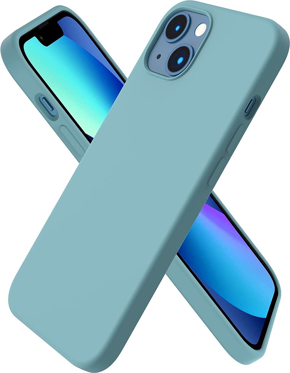 Hoesje Compatibel met iPhone 13 Silicone Case 6.1, ultradunne volledige bescherming vloeibare siliconen telefoonhoes bescherming voor de iPhone 13 (2021) 6,1 inch cactus