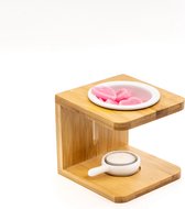 Cereria Molla 1899 Bamboo & Ceramic Burner voor Melters brander voor melters of essential oil aromabrander voor wax melts of geurolie