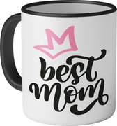 Mok met tekst: Best mom - Moederdag cadeautje - 330ml