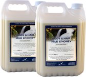 Body & Hair Milk & Honey - 5 liter - set van 2 stuks - 2 in 1 voor lichaam en haar.