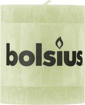 6x Bolsius Stompkaarsen - Pastel groen - Ø 8x6,8 cm Stompkaarsen Rustiek -  30 uur brandtijd