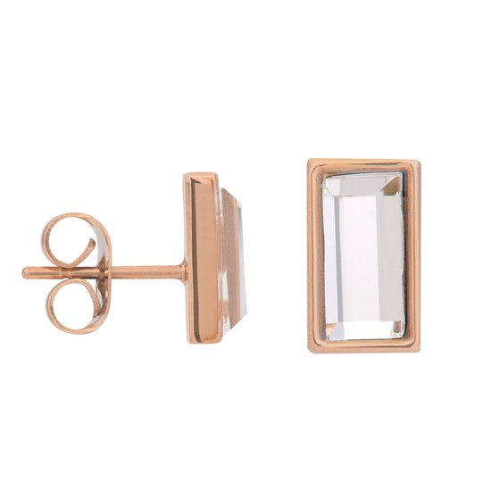 iXXXi-Jewelry-Expression Rectangle-Rosé goud-dames-Oorbellen-One size