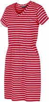 jurk Havilah dames katoen rood/wit maat 44