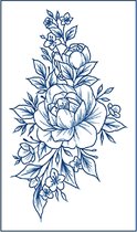 Jagua Henna neptattoo- Bloemen en bladen 3- Carnaval-Tijdelijke plak tattoo-Nep tatoeage-FST254