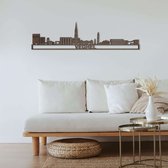 Skyline Veghel Notenhout 90 Cm Wanddecoratie Voor Aan De Muur Met Tekst City Shapes