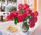 Diamond Dotz ® Roses par la fenêtre (57x49 cm) - Peinture au diamant