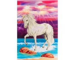 Diamond Dotz ® – Diamond painting – Volwassenen – Ronde steentjes – Hobby Pakket – Eenhoorn – Paard – 51 x 77 cm