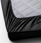 Y-NOT - Crispy Cotton Hoeslaken Matras - 140x200 - tot 25 cm matrasdikte - 100% Katoen - 180 draaddichtheid - Zwart