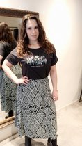 Only Carmakoma carluxjoy lange rok groen maat 42