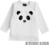 Panda longsleeve shirt 56 Wit/Zwart