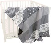 Ullenboom® Babydekbed; in sterren grijs (100 x 140 cm)