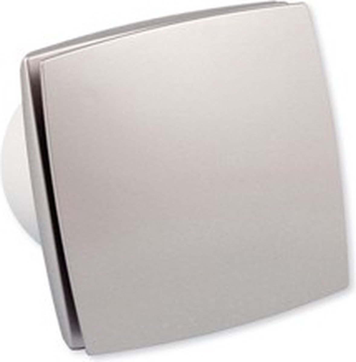Ventilator Design 100, met tijdrelais, Aluminium look, ook geschikt voor badkamer of toilet