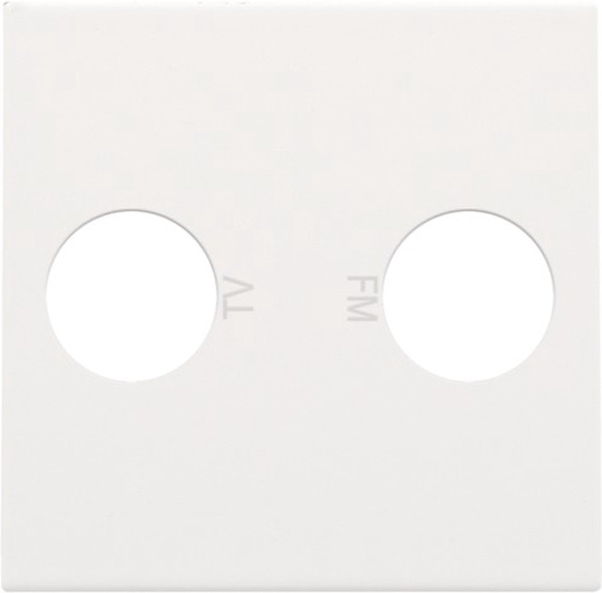 Niko Original afwerkingsset voor 2x enkelvoudige coaxaansluitingen voor tv en FM, wit