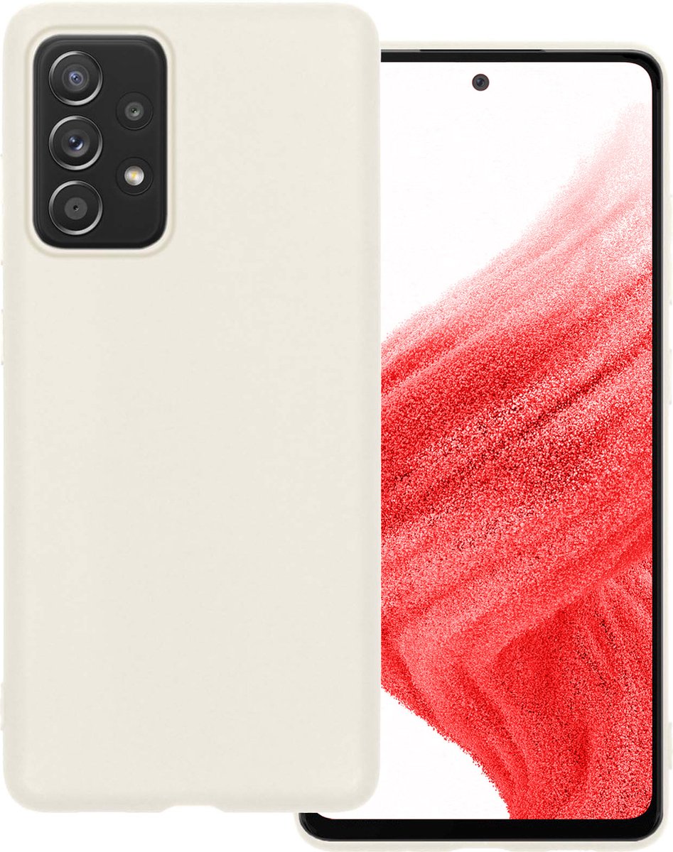 Hoesje Geschikt voor Samsung Galaxy A53 - Sterk & Shockproof - Hoes Cover - Siliconen Case - Wit