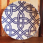Klimentine FES' Blauw bordenset - 2* Ø 20 cm / 2* Ø 25cm | Deze set bevat 2 dinerborden en 2 ontbijtborden