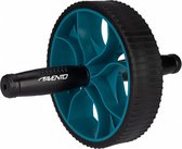 fitnesswiel Power Ab-Roller 17 cm zwart/blauw