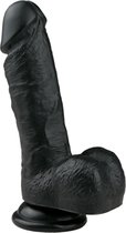 Dildo met zuignap - siliconen dildo met zuignap - realistische zwarte dildo - dildo voor anaal gebruik - 16,5 CM zwart