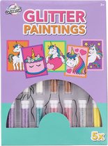 Glitter Painting - Knutselset - Knutselen Met Glitters - Glitter Schilderij - Unicorn - Eenhoorn - Stickers - Verjaardagscadeau - Kinderverjaardag - Meisje - Cadeau