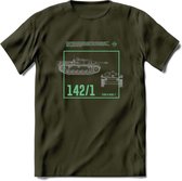 Stug 3 Tank Destroyer leger T-Shirt | Unisex Army Tank Kleding | Dames / Heren Tanks ww2 shirt | Blueprint | Grappig bouwpakket Cadeau - Leger Groen - XXL