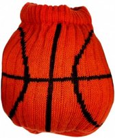 sokken basketbal katoen oranje/zwart one-size