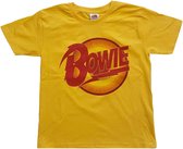 David Bowie Kinder Tshirt -Kids tm 6 jaar- Diamond Dogs Logo Geel