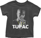 Tupac Kinder Tshirt -18 maanden- Praying Zwart