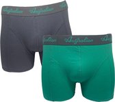 2 stuks Australian Boxershort - Katoen - Groen / Grijs - Maat XL